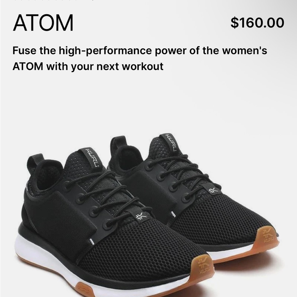 KURU Black and White ATOM shoes